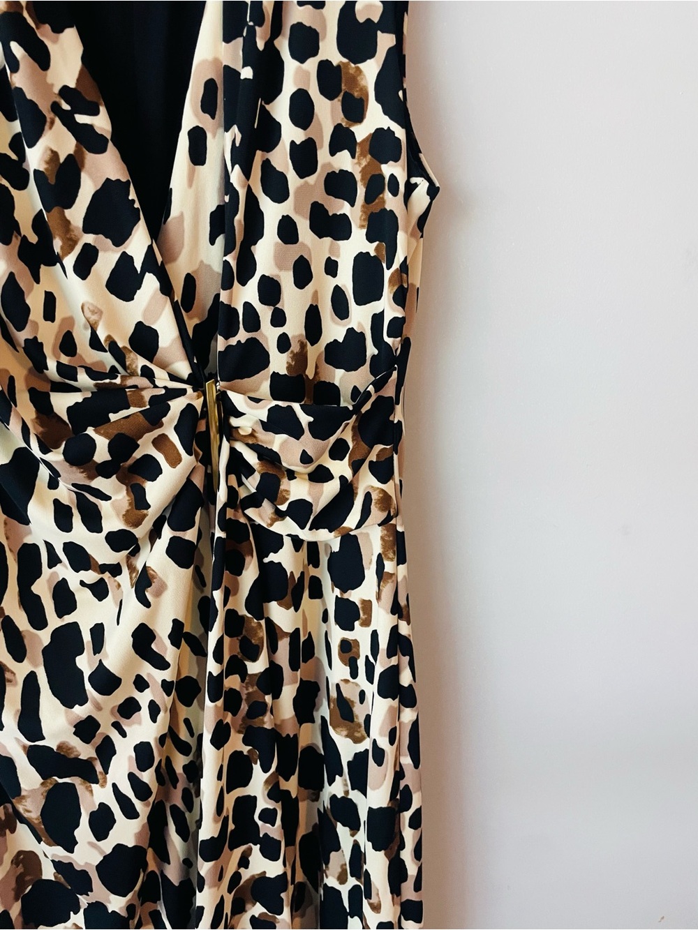 Donna Karan New York Sleeveless Leopard Print Dress - Picture 3 of 10